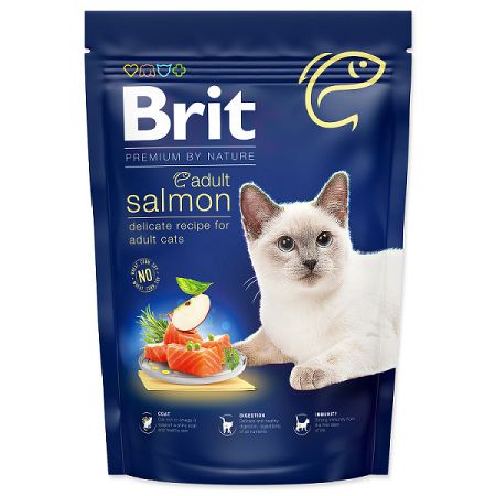 Brit Premium by Nature granuly Cat Adult losos 800 g