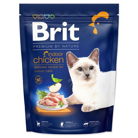 Brit Premium by Nature granuly Cat Indoor kura 300 g