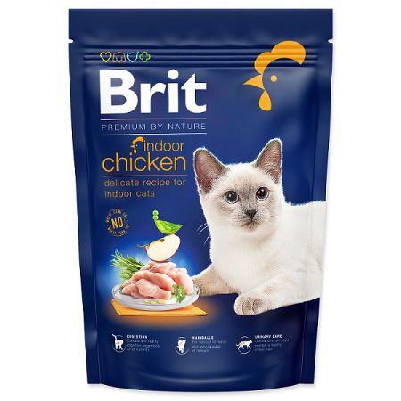 Brit Premium by Nature granuly Cat Indoor kura 800 g