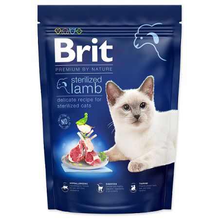 Brit Premium by Nature granuly Cat Sterilized jahňa 800 g