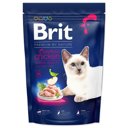 Brit Premium by Nature granuly Cat Sterilized kura 1,5 kg