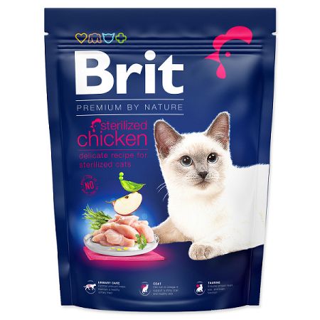 Brit Premium by Nature granuly Cat Sterilized kura 300 g