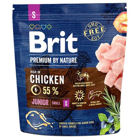 Brit Premium by Nature granuly Junior S kura 1 kg