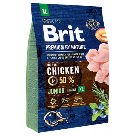 Brit Premium by Nature granuly Junior XL kura 3 kg