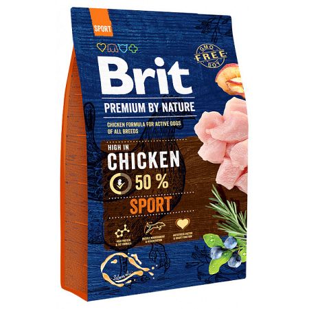 Brit Premium by Nature granuly Sport kura 3kg