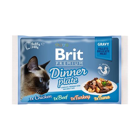 Brit Premium Cat Delicate Filety v šťave Dinner Plate 340 g (4x85 g)