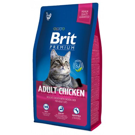 Brit Premium granuly Cat Adult kura 8 kg