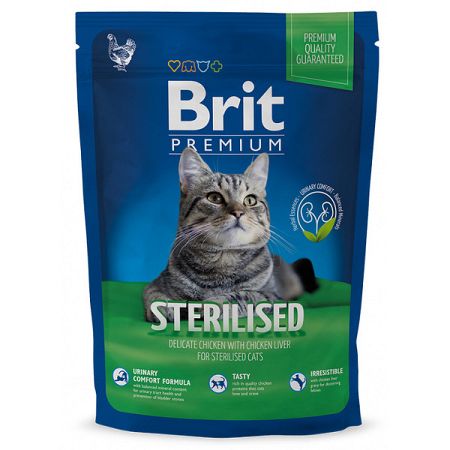 Brit Premium granuly Cat Sterilized kura 300g