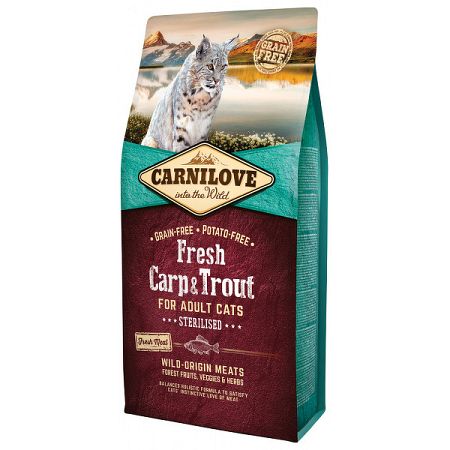 Carnilove Fresh Carp a Trout Sterilised for Adult cats 6 kg