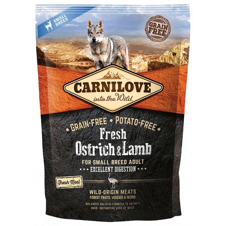 Carnilove Fresh Ostrich a Lamb Excellent Digestion for Small Breed Dogs 1,5 kg