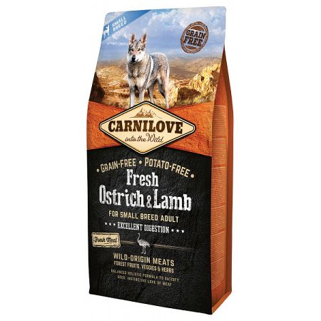 Carnilove Fresh Ostrich a Lamb Excellent Digestion for Small Breed Dogs 6 kg