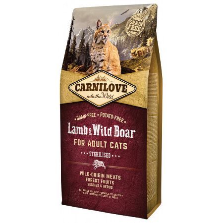 Carnilove Lamb and Wild Boar Adult Cats - Sterilised 6kg