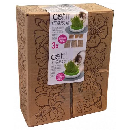 Catit tráva pre mačky Catit Cat Grass Kit 3x 0,7l