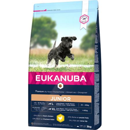 Eukanuba granuly junior large 3 kg