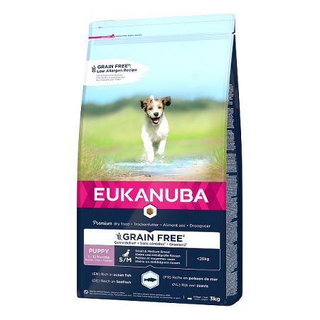 Eukanuba granuly Puppy & Junior Small & Medium Grain Free Ocean Fish 3kg