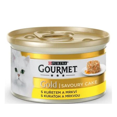 Gourmet gold cat konzerva Savoury cake kura a mrkva 85 g