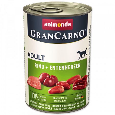 Gran Carno Adult - hovadzie a kacacie srdcia 400 g