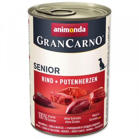 Gran Carno Senior - hovadzie a morcacie srdcia 400 g