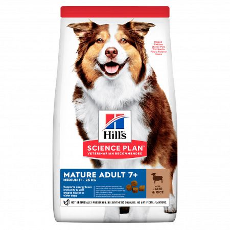 Hill´s Science Plan Canine Mature Adult 7+ Medium Lamb & Rice 14kg