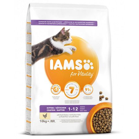 IAMS granuly pre mačiatka kuracie 10kg