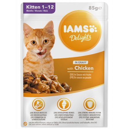 Kapsicka IAMS kitten delights chicken in gravy 85g