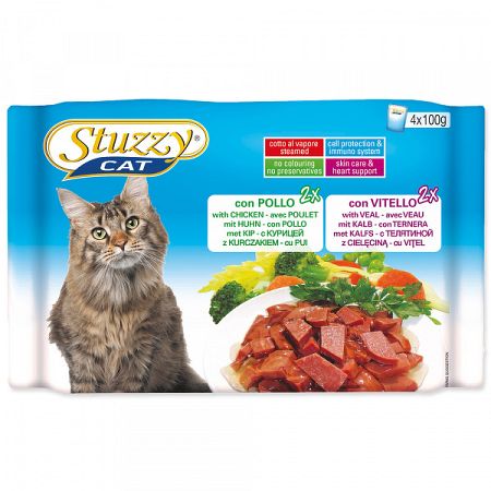 Kapsicka STUZZY Cat multipack kuracie+telacie 4x100g