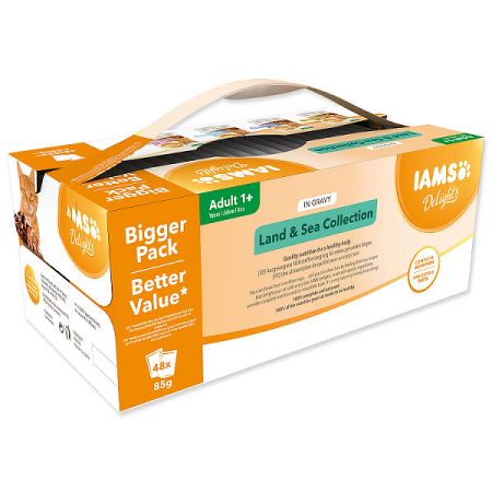 Kapsičky IAMS výber z morských a suchozemských mäs v omáčke multipack 4080g