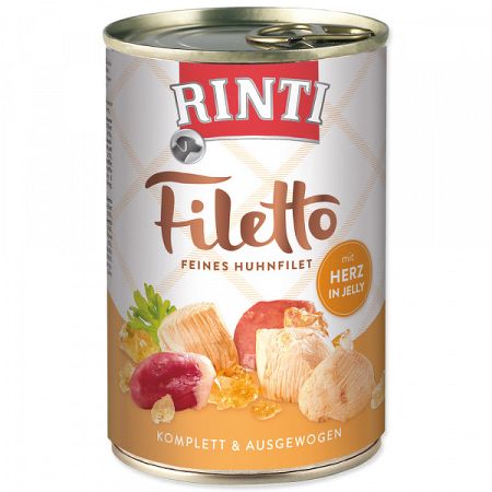 Konz.Rinti Filetto kura+kuracie srdce v zele 420g