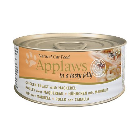 Konzerva Applaws Cat Jelly Chicken a Mackerel 70g