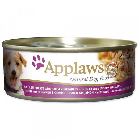 Konzerva Applaws Dog Chicken, Ham a Veg 156g