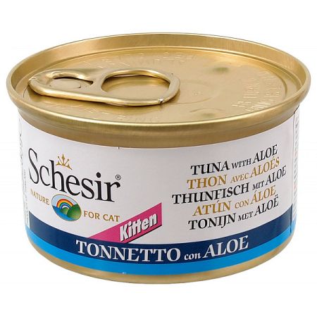 Konzerva SCHESIR Cat Kitten tuniak+Aloe 85g