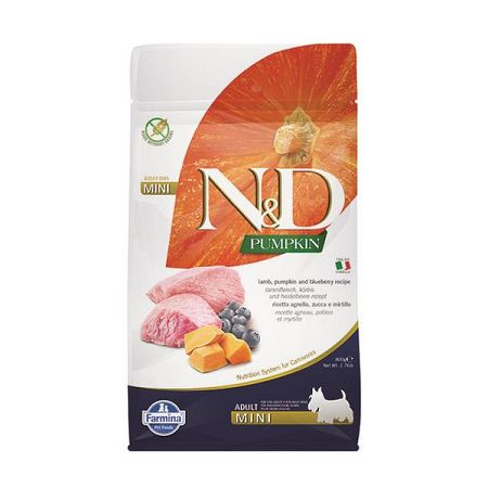 N&D GF Pumpkin Dog Adult Mini Lamb & Blueberry 800 g