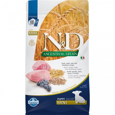 N&D Low Grain Dog Puppy Mini Lamb & Blueberry 2,5 kg