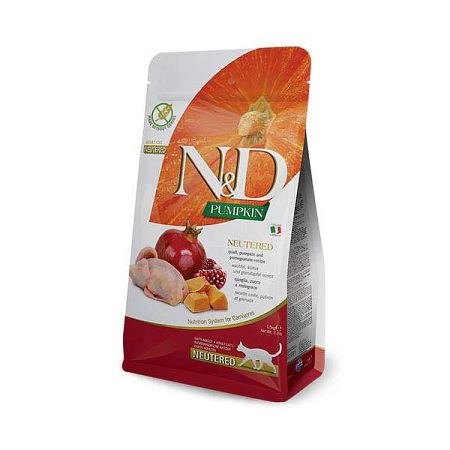 ND Cat GF Pumpkin Adult Neutered prepelica a granátové jablko 1,5 kg