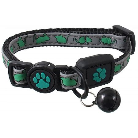 Obojok Active Cat Reflective XS limetka 1x19-31 cm