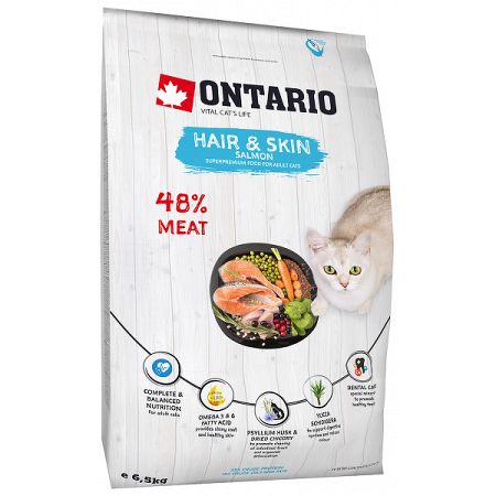 Ontario Cat Hair & Skin 6,5kg