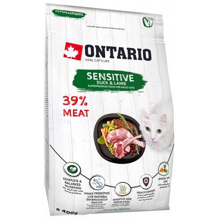 Ontario Cat Sensitive/Derma 0,4kg