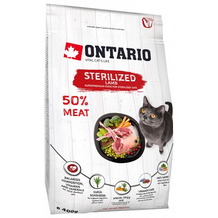 Ontario cat sterilised jahna 0,4 kg