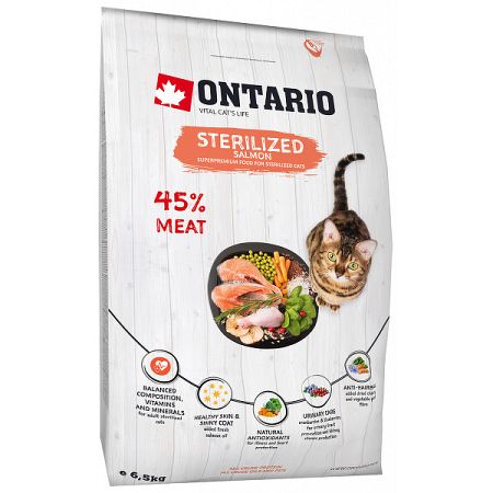 Ontario cat sterilised losos 6,5 kg