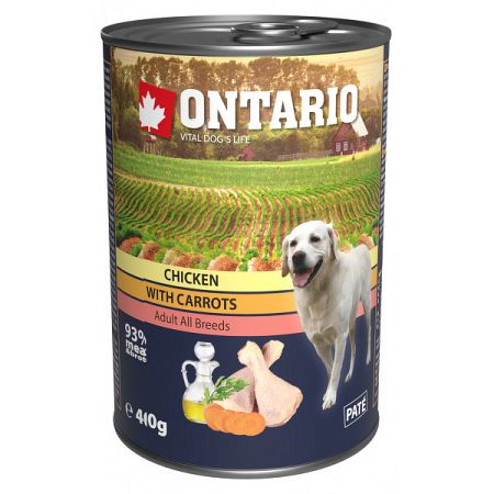 ONTARIO konz.Chicken,Carrots,Salmon Oil 400g