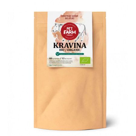 Pet Farm Family dog pamlsok stejk BIO kravina - hovädzie 50 g