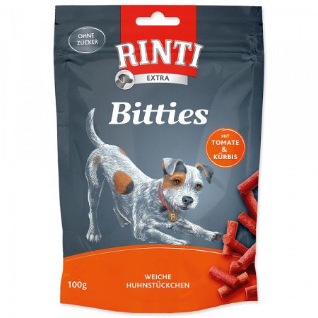 Pochutka RintiExtra Bitties paradajka dyna, 100g