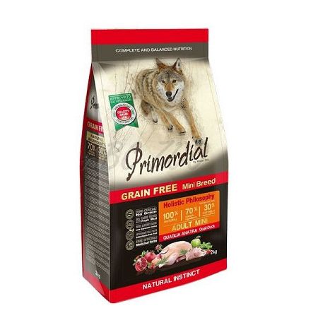 Primordial Dog Adult Mini prepelica, kačka 2 kg