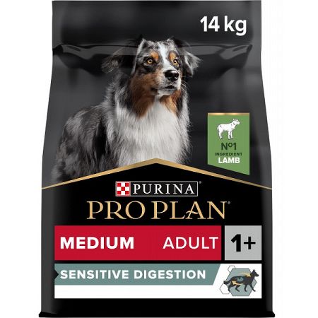 Pro Plan granuly Medium Adult Sensitive Digestion jahňacie 14kg