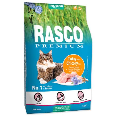 Rasco Premium Cat Indoor morka a čakanka 2 kg