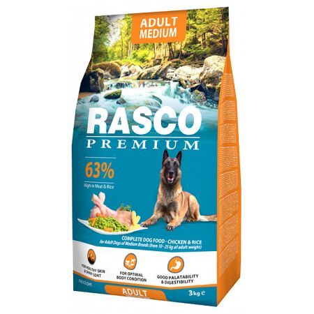 Rasco Premium dog granuly Adult Medium 3 kg