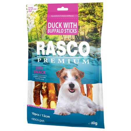 Rasco Premium pochúťka byvolie tyčinky obalené kačacím mäsom 80 g