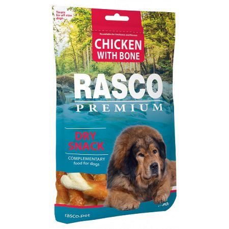 Rasco Premium pochúťka kosti obalené kuracím mäsom 80 g